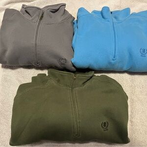 Izod Men's Zip-Up Sweaters in Gray, Blue, and Green